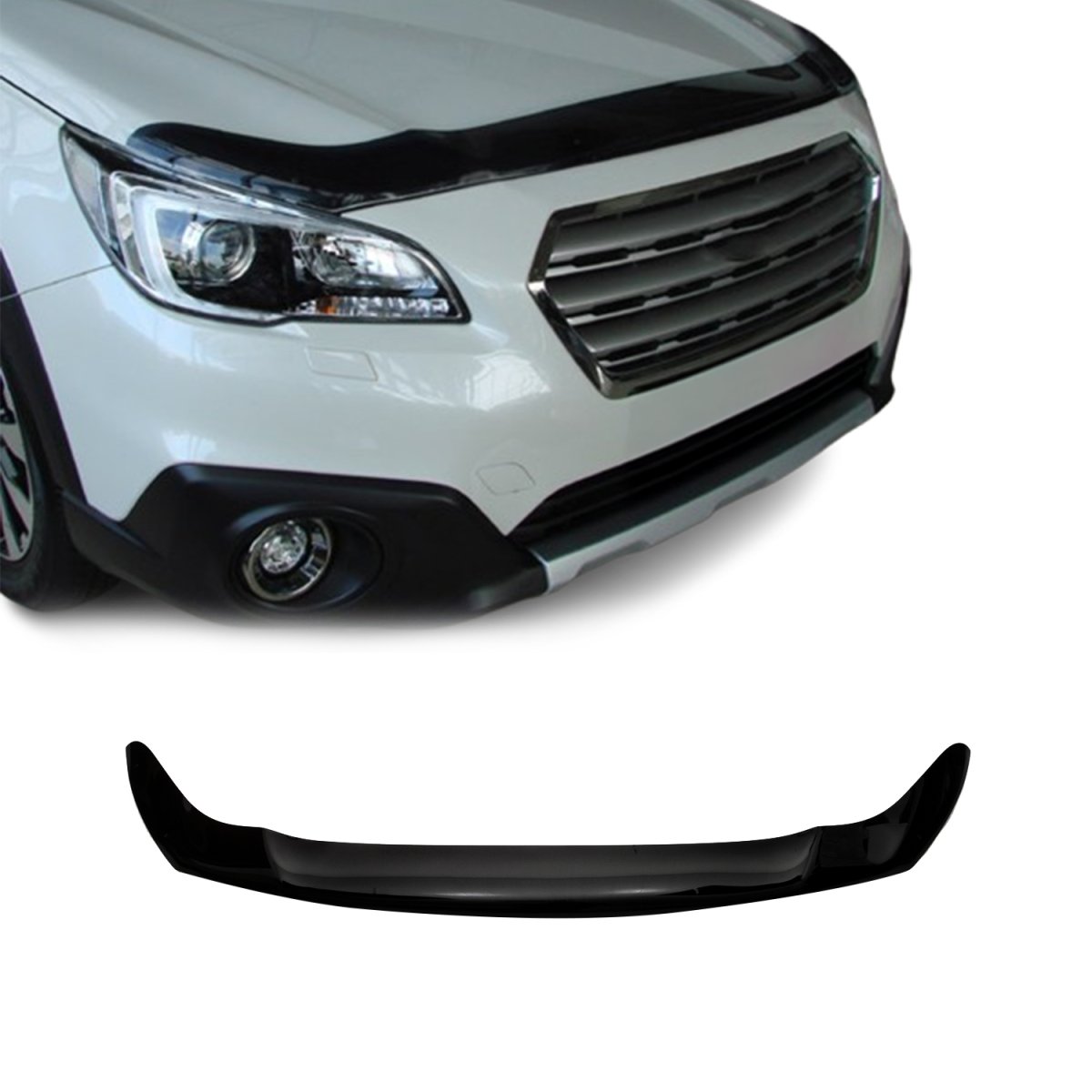 Subaru Legacy Hood Deflector - Omac - Acrylic - Black - 2015 Subaru Legacy Hood Deflector - Omac - Acrylic - Black - 2015
